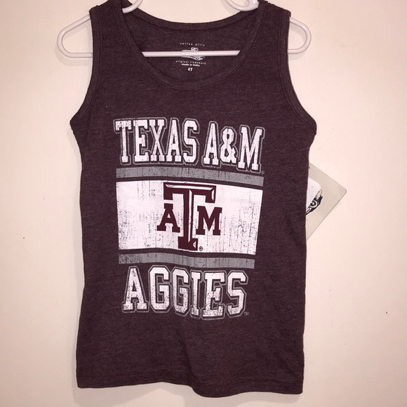 Texas A&M Aggies Youth Girls Sleeveless Tee NWT 10 - Picture 2 of 5